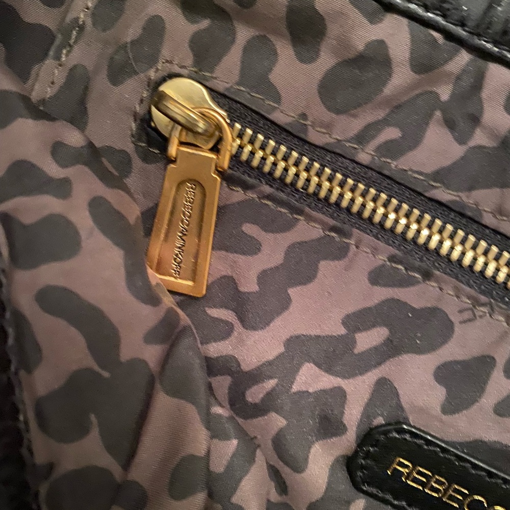 Rebecca Minkoff black crackle leather tote with studs - Picture 7 of 11